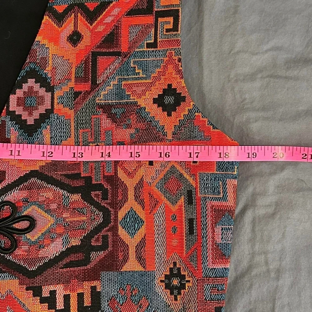 Vintage Helena Southwestern Tapestry Vest | Boho Western Festival Cottagecore